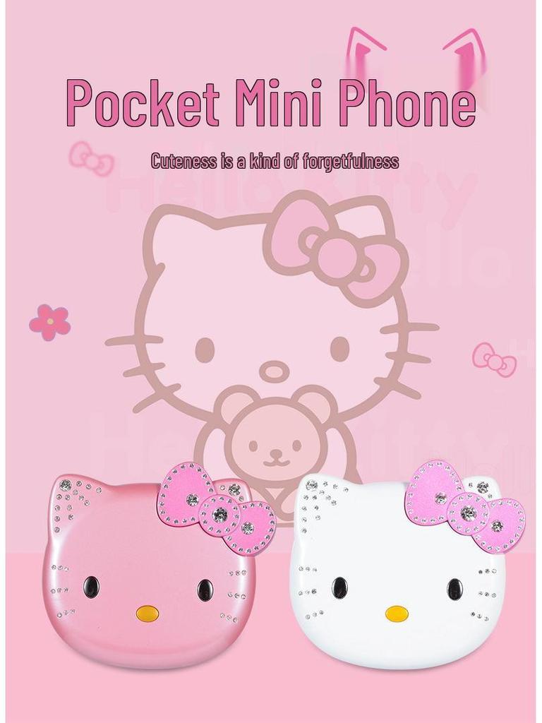K688+ Flip Phone - Cute Cartoon Design, Mini Student Model, Dual SIM & Standby, Multilingual Functionality