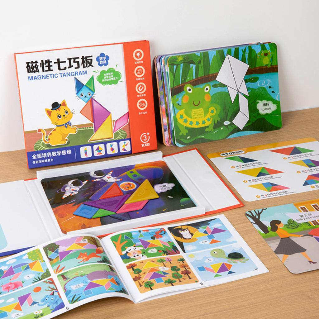 Wooden Tangram Puzzle Toys, Geometric Shape Toys, Parent Child Interactive Educational Toys, Holiday Gifts And Birthday Gifts
