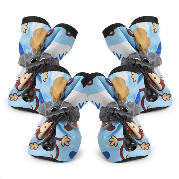 Teddy Dog & Puppy Non-slip Rain Boots - Cute Pet Shoes for Walking