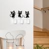 Playful Black Cat Switch Plate Cover and Wall Sticker Decoration for Bedroom Living Room Nursery Kids Room Easy Peel and Stick