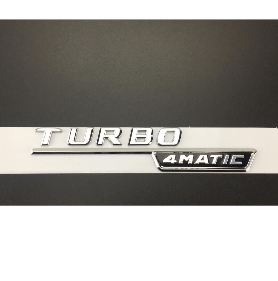 BAH2 For Mercedes Benz A35 A45 CLS53 CLA35 CLA45 GLA45 AMG 1 Pair TURBO 4MATIC Fender Emblems Badges Symbols Sticker