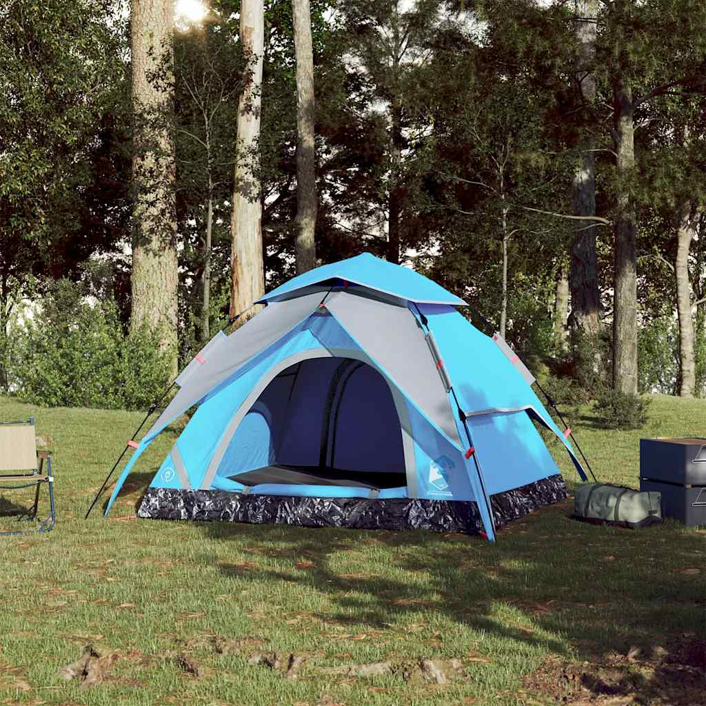 VIDAXL - Tente de camping - 3 personnes - Bleu - Image 3