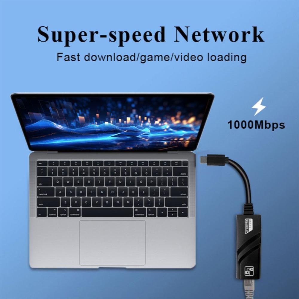 

10/100/1000 Мбіт/с USB 3.0 Дротова мережева карта USB до RJ45 типу C до RJ45 LAN Ethernet-адаптер для ПК Macbook Windows ноутбук