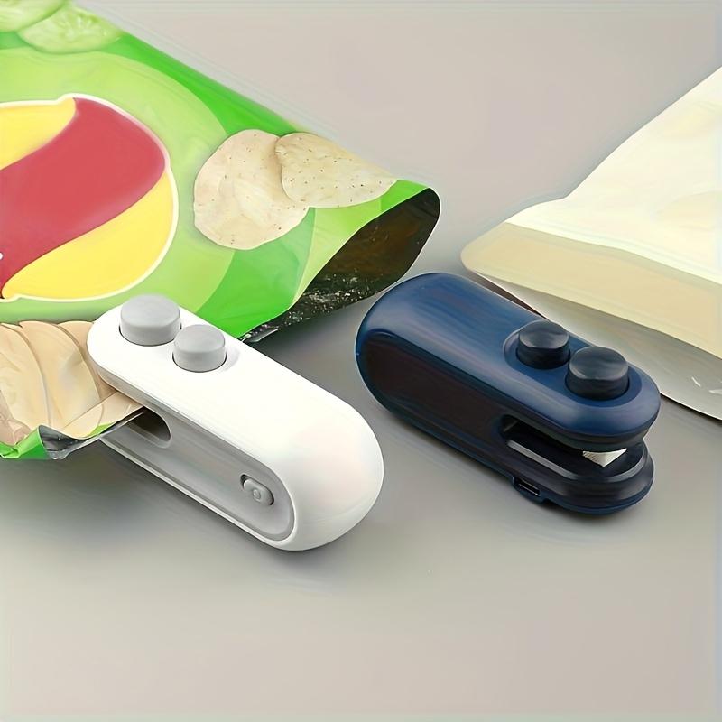 2026 New 2-in-1 Hot/Cold Mini Vacuum Sealer, USB Rechargeable Snack Bag Sealer with Cutter for Food Fresh, Travel & Kitchen