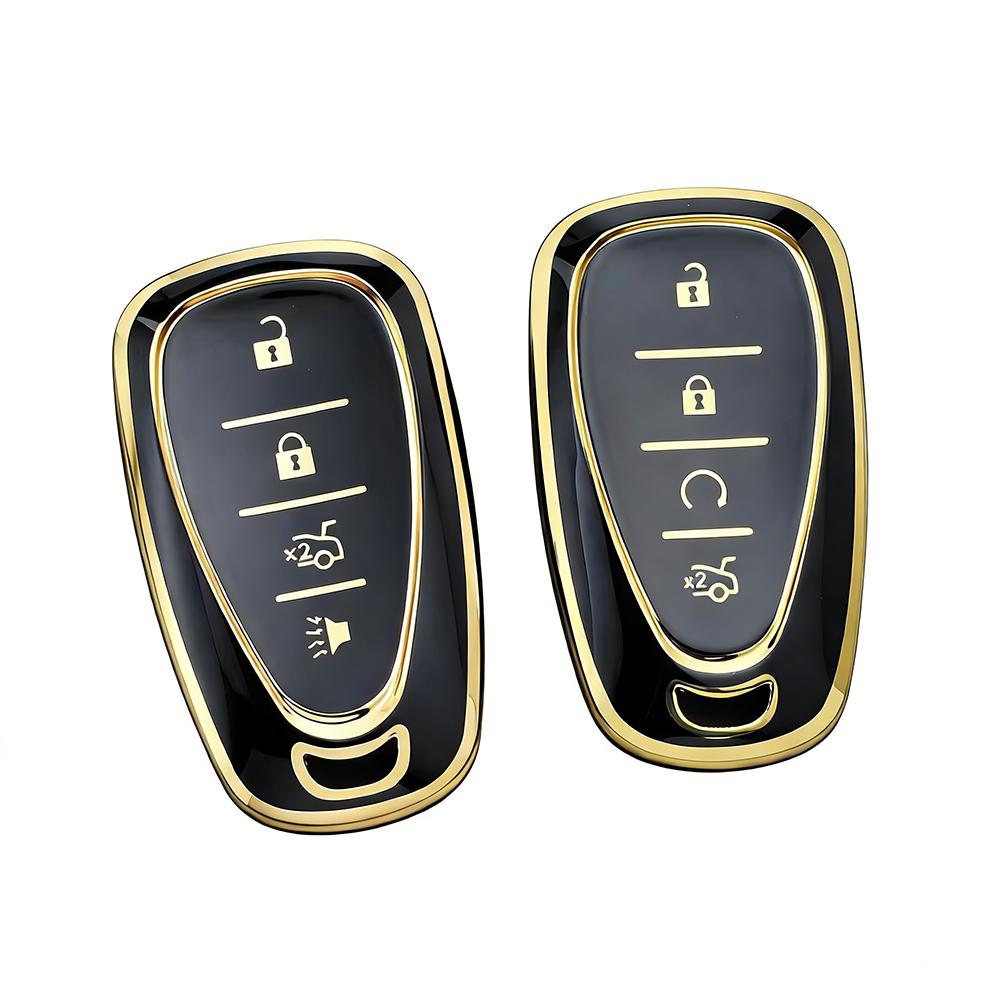 4 Buttons Car Key Fob Cover For Chevrolet Chevy Camaro Cruze Malibu Equinox Onix Spark Sonic Volt Key Case Chain Tpu Case Bag