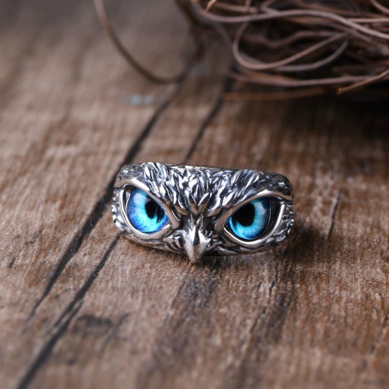 Owl Ring Women's Retro Fashionable Adjustable Hip Hop Metal Index Finger Ring