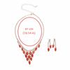 2 pieces Water Drop Rhinestone Jewelry Set Inlaid Crystal Necklace Set  Banquet