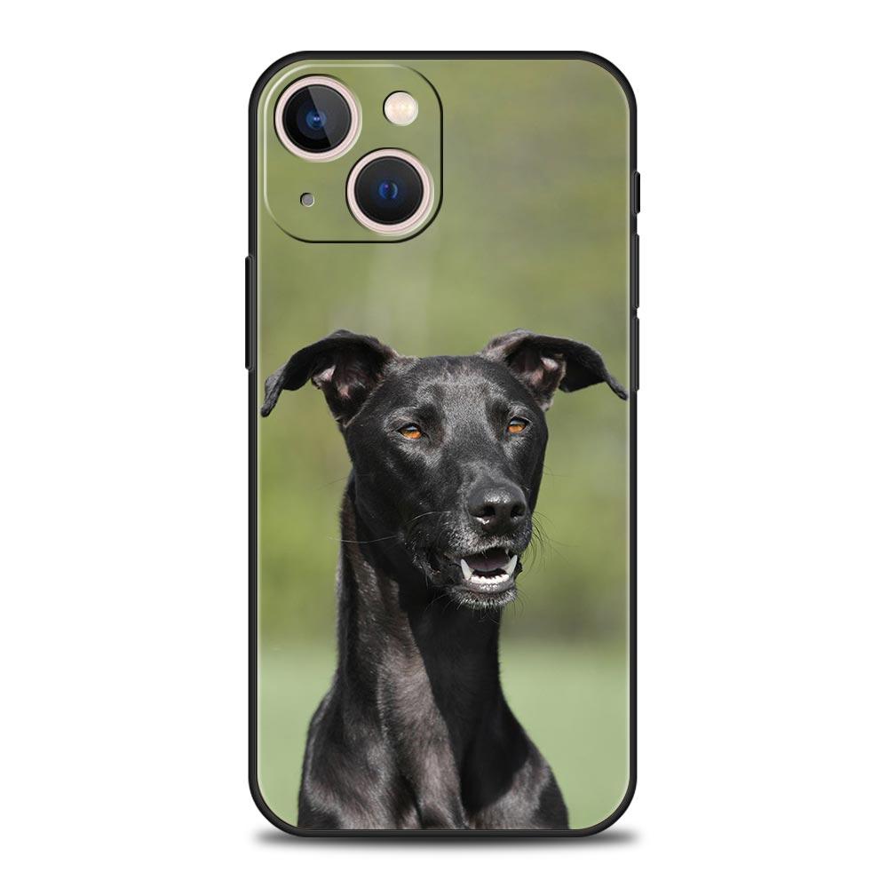Galgo Greyhound Dog Phone Case For iPhone 17 16 15 Pro Max 11 12 13 14 7 8 Plus SE 2020 X XR XS Cover Soft Black