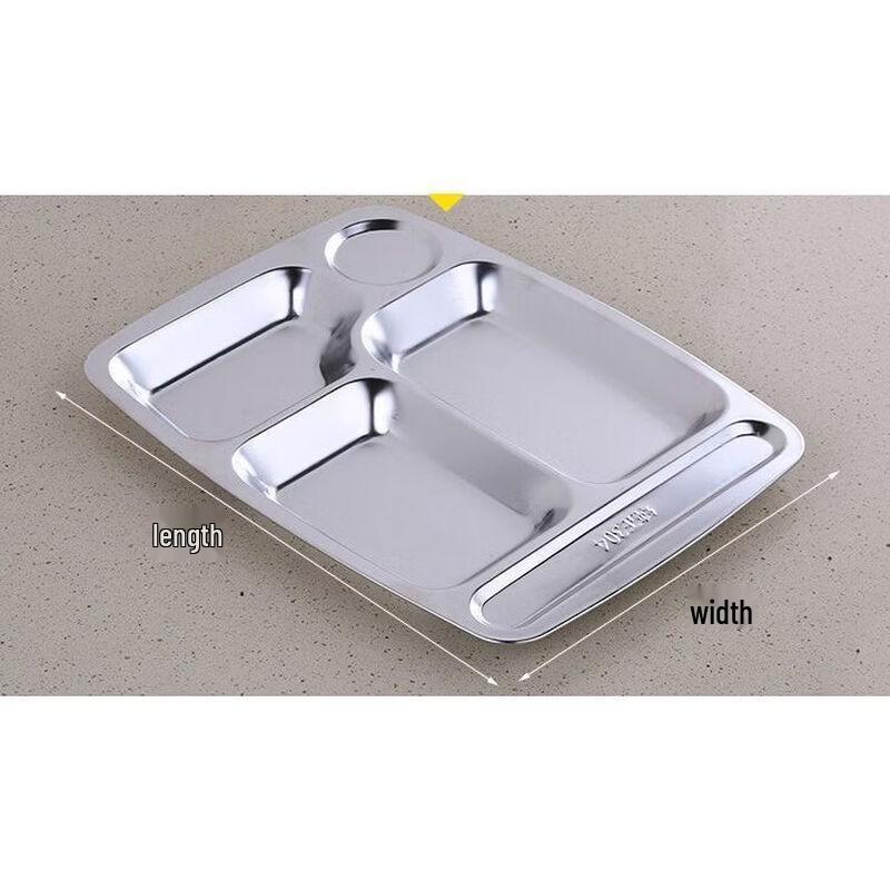 Stainless Steel Multi-Compartment Food Tray