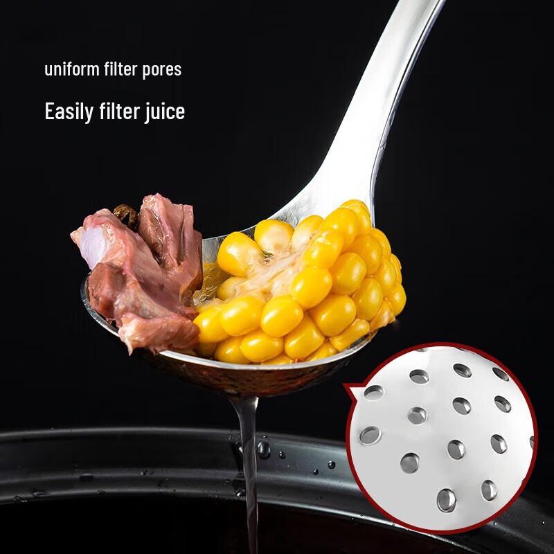 MAXCOOK 304 Stainless Steel Extended Ladle & Slotted Spoon Set