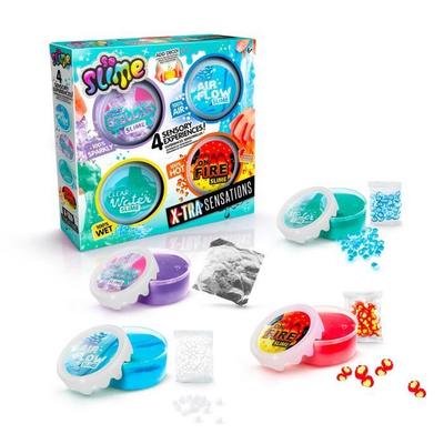Xtra Sensation Multipack - With 4 Sensation Slimes and Decorations - SO SLIME DIY - SSC 308 Canal Toys