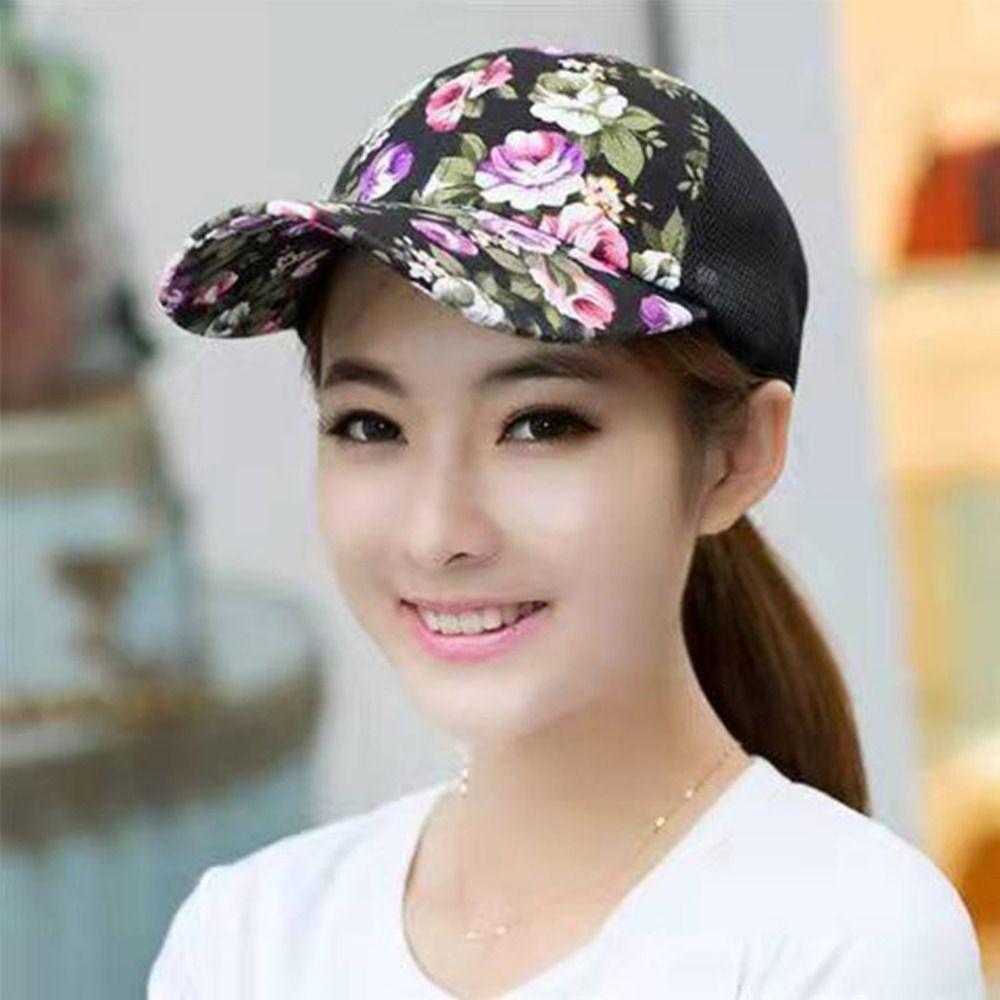 Colorful Baseball Cap Flower Printed Hip Hop Sun Hat Creative Fishing Cap  Summer Autumn Outdoor