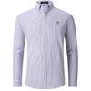 Men's European-Size Pure Cotton Oxford Long Sleeve Business Casual Shirt