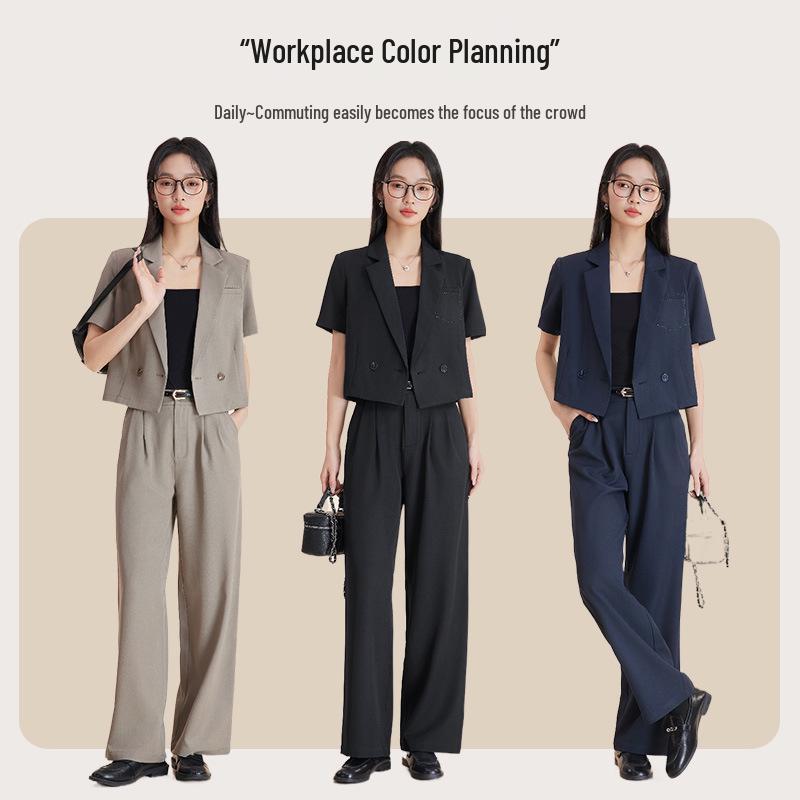 Women's 2025 Thin Short Sleeve Blazer Suit - Summer High-End Professional Wear