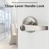 Anti-theft Door Lever Lock Stainless Steel Three-bar Handle Lock  Hardware Accessories