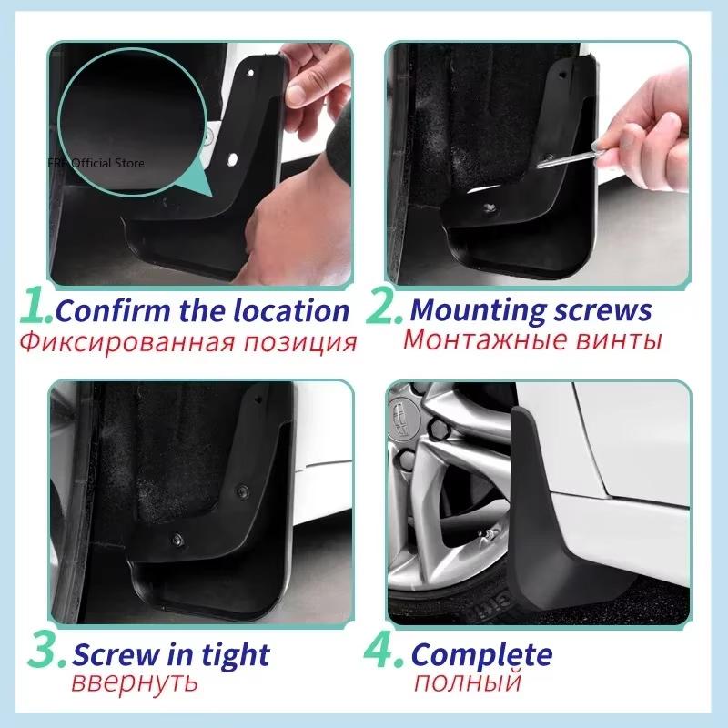 Car Mudflaps Mudguards For Volkswagen VW Jetta VS8 2025 2026 2027 Accessories Auto Fender Mud Flaps ABS Black Splashguards Tools