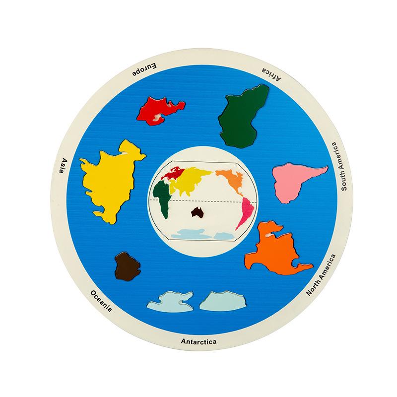 Wooden Solar System & Continents Cognitive Puzzle Toy