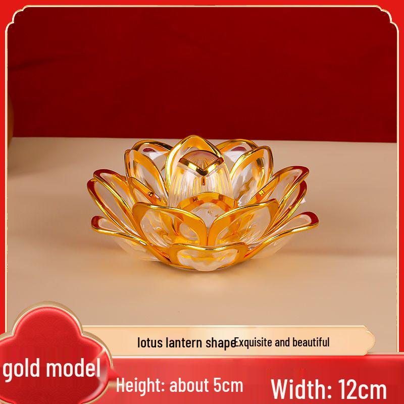 Seven-Color LED Guanyin Lotus Buddha Offering Lamp