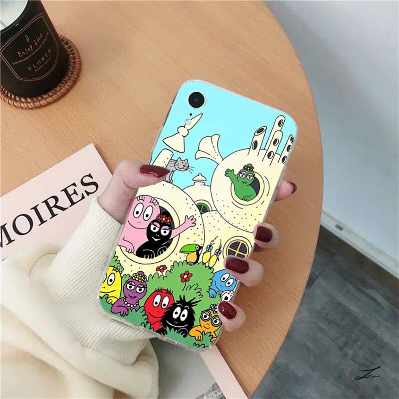 

Yinuoda Cartoon Barbapapa Phone Case for iPhone 8 7 6 6S Plus X SE 2020 XR XS 14 11 12 13 Mini Pro Max Mobile Case iPhone 12 mini
