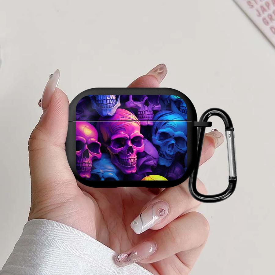 Case For Airpods Pro3 3 Pro Pro2 1 4 2 Earphone Cases Cover Richly Colored Skeletons