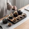 [Amazon Exclusive Brand] 11-Piece Portable Tea Set with Ceramic Teacups and Japanese Teapot, Lightweight and Portable, Perfect for Travel, Outings,