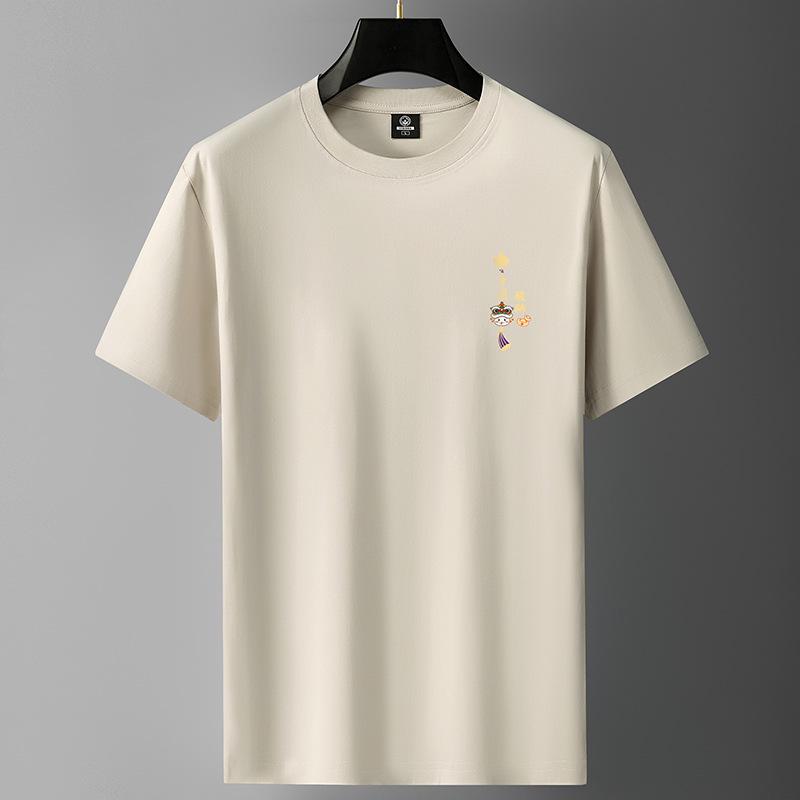 Herren Locker Baumwolle Kurzarm Sommer T-Shirt