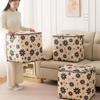Large Capacity Clothes Storage Bag, Foldable Wardrobe Organizer with Zipper, Dust-Proof Moving & Toy Container Box
