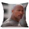 The Rock Face Dwayne Portrait Sofa Cushion Cover American Actor Johnson Pattern Decorative Cotton Linen Throw Pillow Case