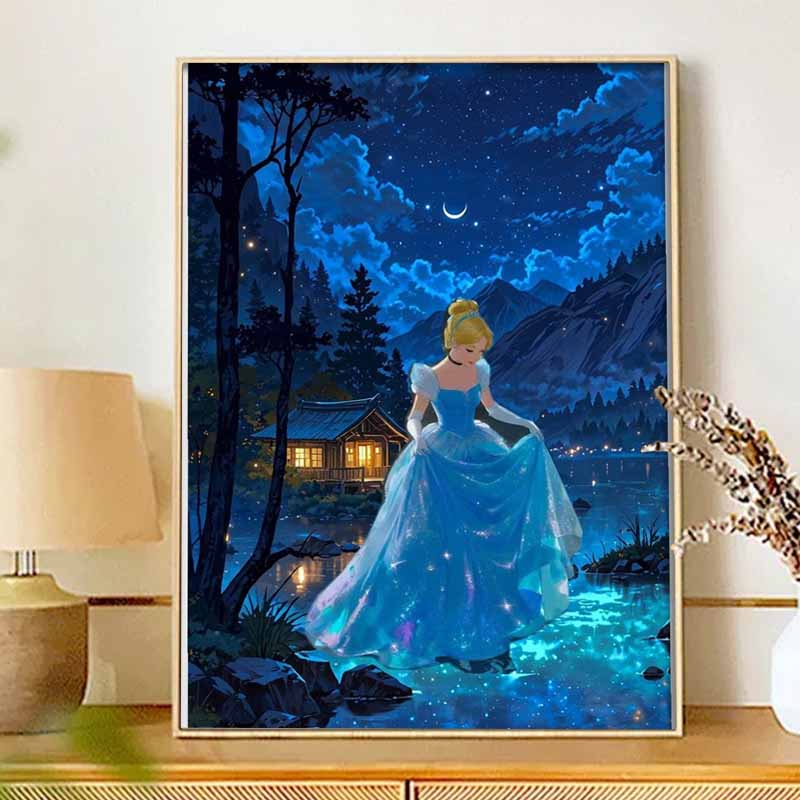 Disney Diamond Painting Kit Cinderella Diamond Painting 5D Diamond Art Home Decor Creative Handmade Gift