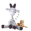 Indestructible Plush Dog Toy for Aggressive Chewers Squeaky Chew Toy Dogs Teething Support Interactive Pet Toy for All Dog Breeds