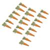 20pcs Carrot Shaped Hamster Toy Teeth Grinding Decorative Crude Fiber Small Animal Chewing Toys for