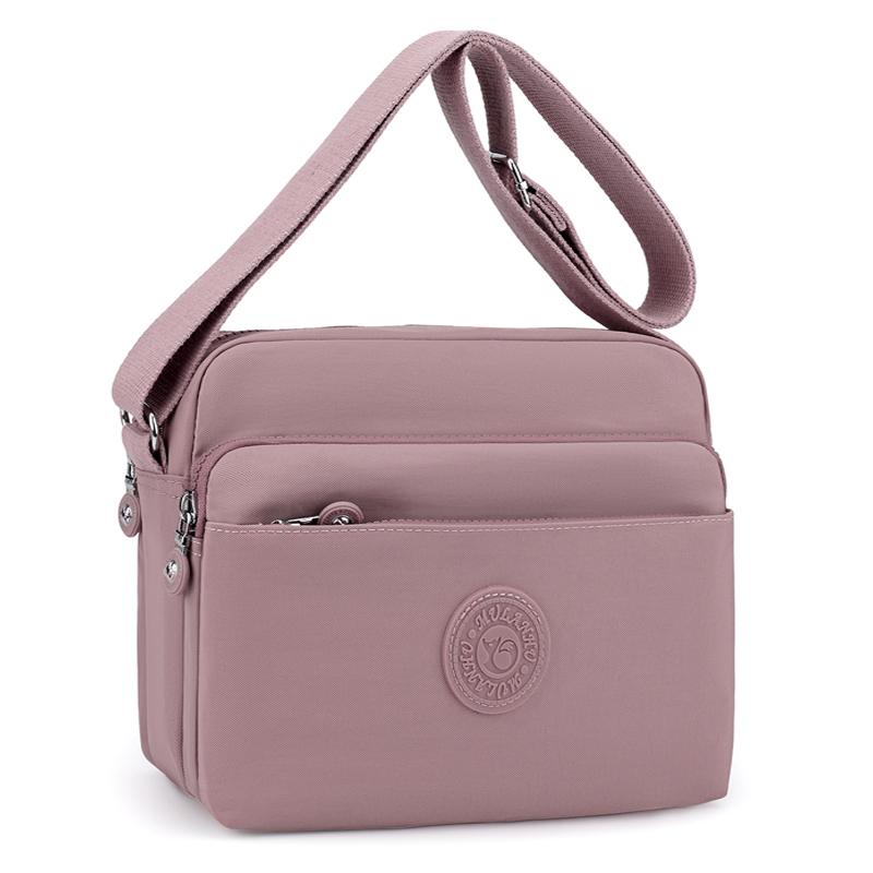 Geantă de umăr pentru mamă de vârstă mijlocie, geantă ușoară cu compartimente multiple pentru femei, geantă crossbody din nailon