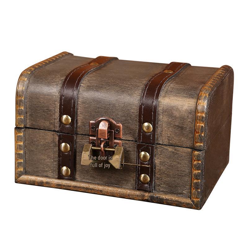 Personalized Retro Wooden Jewelry Box for Necklaces and Earrings - Decorative Storage and Gift Packaging