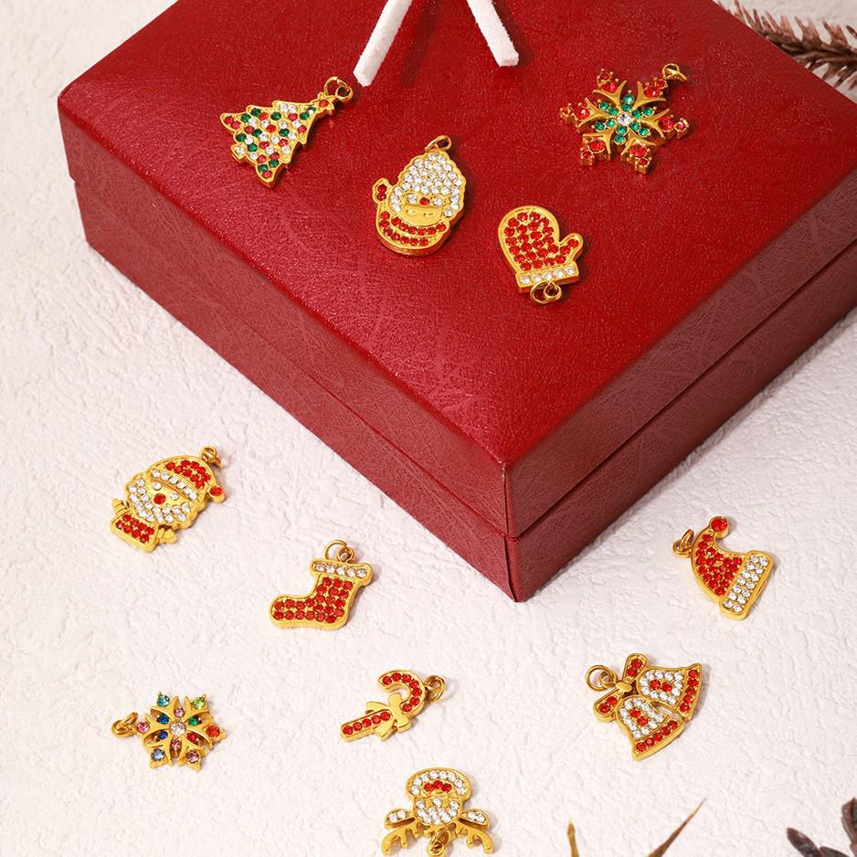 Mi Duoduo Christmas Zircon Titanium Pendant - Cute Holiday Jewelry