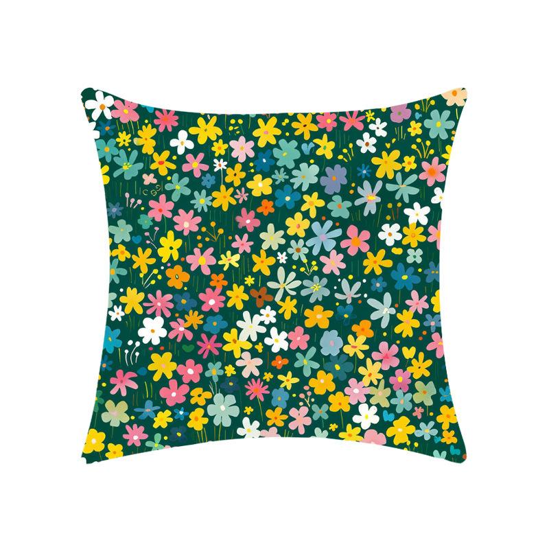 New Floral Floral Series Pillow Case Soft Car Home Decoration Bedroom Bedside Pillow Cushion Cover