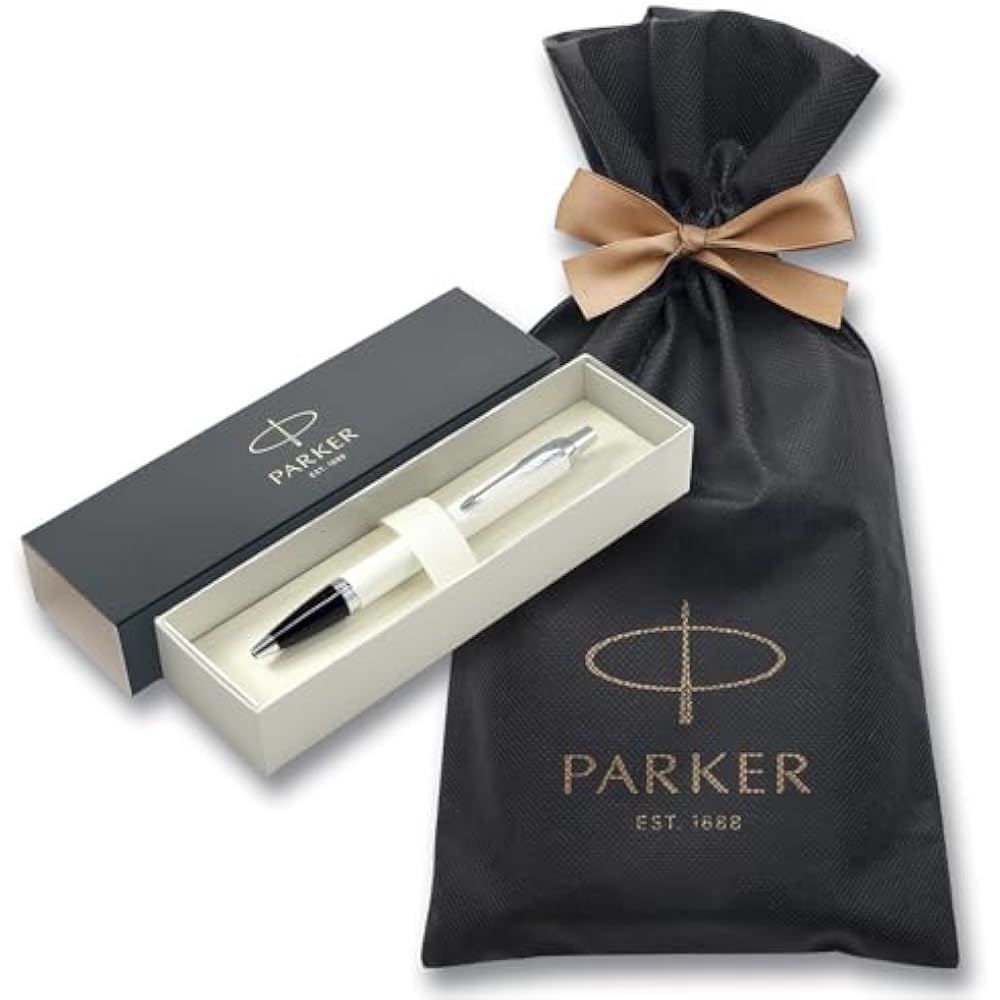 PARKER Parker Ballpoint Pen, IM, White CT, Medium, Oily Brand, Wrapping Bag, Gift Box Included, P...