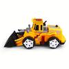 New Style Cool Yellow Transformable Construction Vehicle, Plastic Material with Obstacle Avoidance, Music and Lighting Effects, Gift, Holiday Present