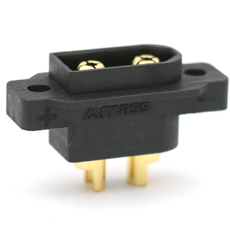 1/2/5PCS Amass XT60EW-M Black Mountable XT60E Male Plug Connector for RC Drone Aircraft FPV Racing Drone