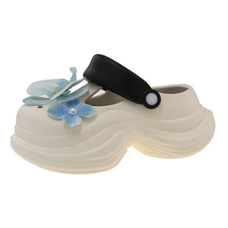 Trend bag slippers 2025 new butterfly hole shoes platform sandals beach sandals summer essential hole shoes