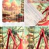 2D flat printing 2pcs Window Treatment Curtains Carnival Ferris Wheel Fun Ride Digital Printed Polyester Drapes Holiday