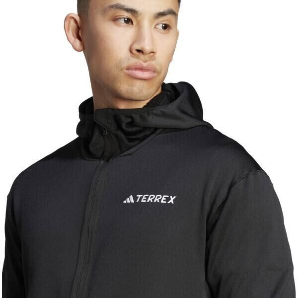 Jacket Adidas TERREX Xperior Light Fleece Hooded Jacket Men Black