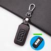 Leather Car Key Case Cover Set Fob For Mitsubishi Outlander Lancer Ex Asx Colt Grandis Pajero Sport 3 Buttons Remote Key Bag