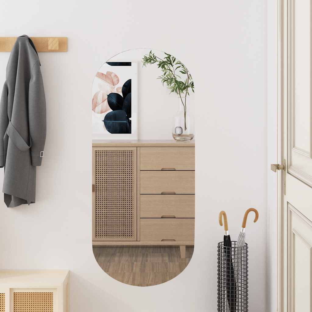 Vidaxl Wall Mirror, 35X80 Cm, Glass, Oval
