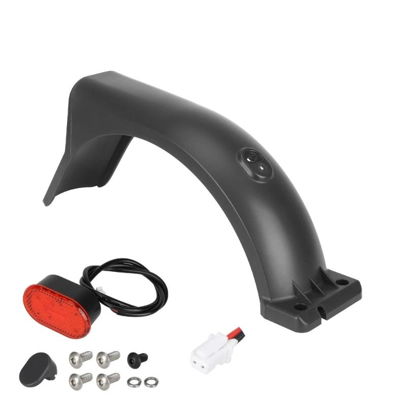 Waterproof Scooter Rear Tire Wheel Mudguard Widened Mud Guard with Tail Light for Electric Scooter Parts Enduring