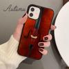 Wood Cello Violin Phone Case for iPhone 17 Air 15 16 16e 11 12 13 14 Pro Max Plus Cover coque Fundas Shell