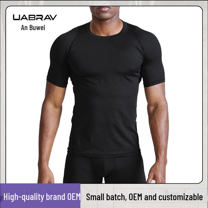 

Men s Quick-Dry Summer Basketball Running Tight T-Shirt S білий