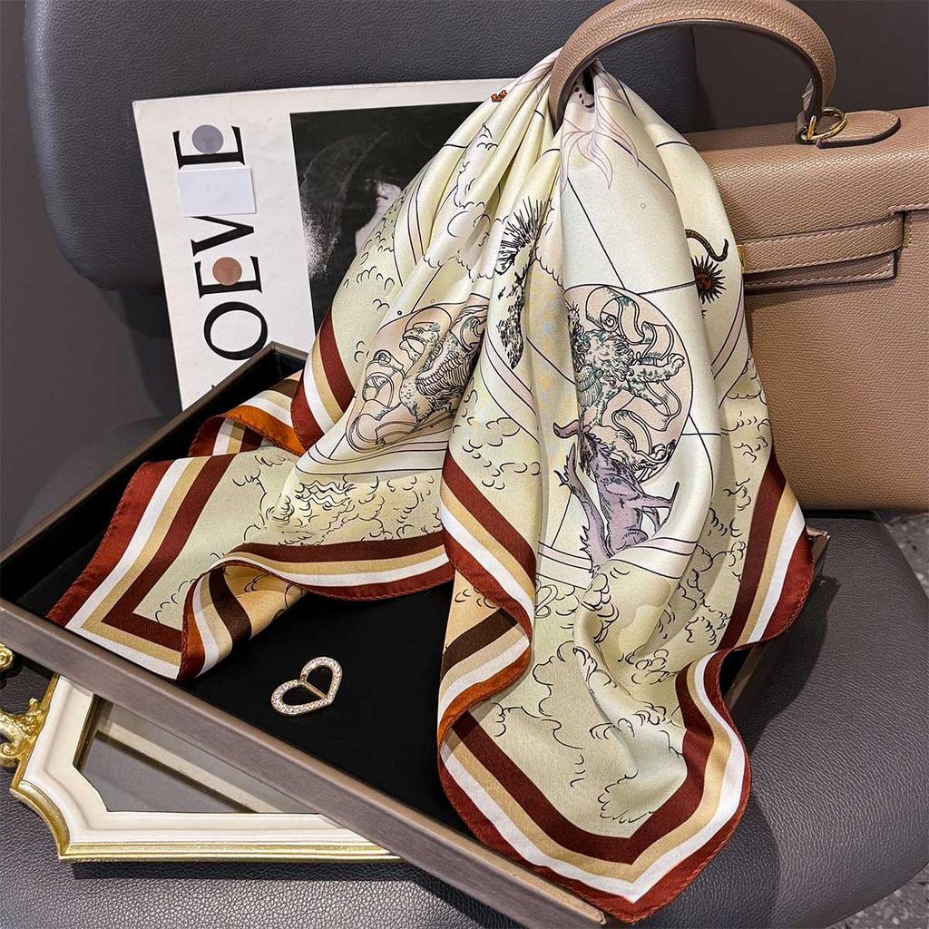 14 momme 100% Natural Twill Silk Scarf Women Double side Female Foulard Shawl High Quality Square Neckerchief Bandana Scarves