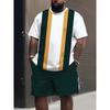 Summer T-shirt and Shorts Set 3D Printed Casual Beach Men's Sport Wear