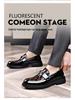 Herren Britischer Stil Glänzende Leder Loafers – Formell, Weiche Sohle, Slipper Business Casual Schuhe