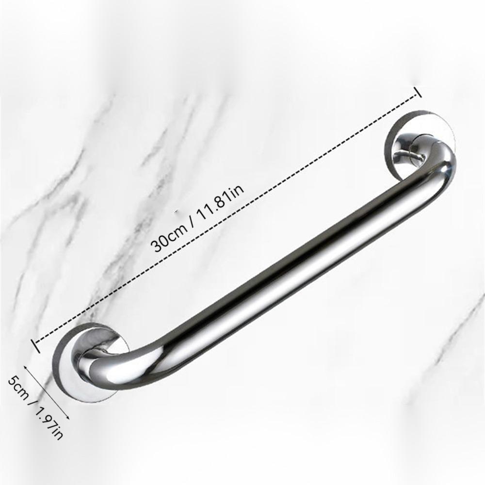 1pc/2pcs Stainless Steel Handle Bathroom Handrail Rod for the Elderly and Disabled Toilet Anti-slip and Anti-fall Handrail